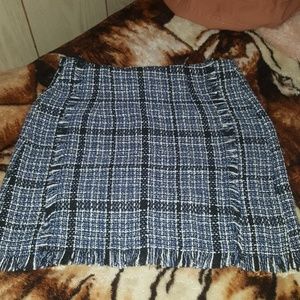 High Waisted Tweed Skirt
